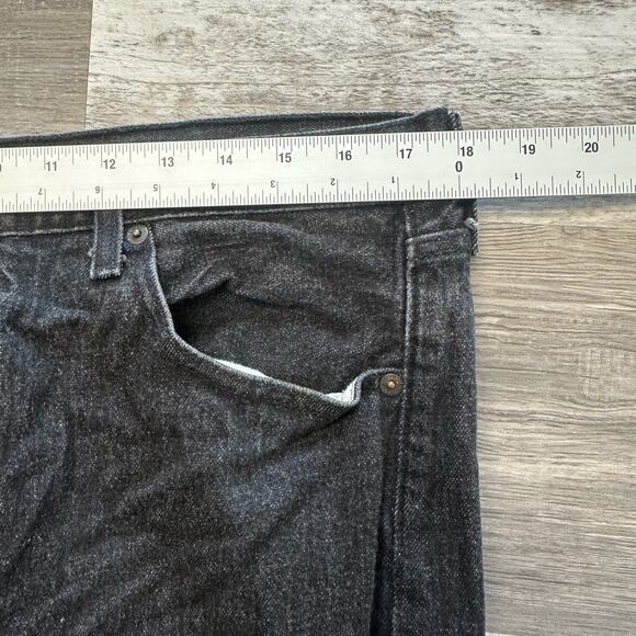 Levi's 501 Jeans Red Tab Faded Black Mens 36x29 Straight Leg Button Fly Denim - Picture 5 of 11